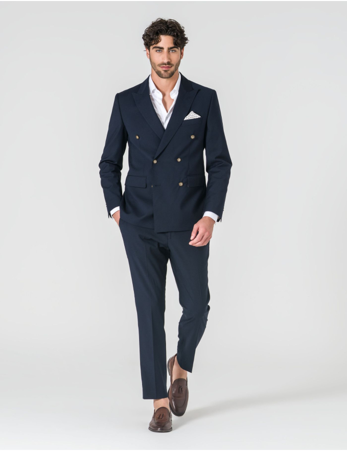 FATO TRESPASSE SLIM FIT AZUL ESCURO (PICK STITCH)