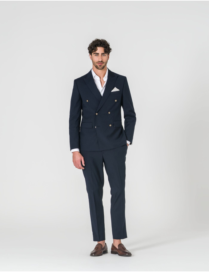 FATO TRESPASSE SLIM FIT AZUL ESCURO (PICK STITCH)