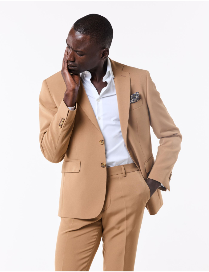 FATO SLIM FIT CAMEL (PICK STITCH)