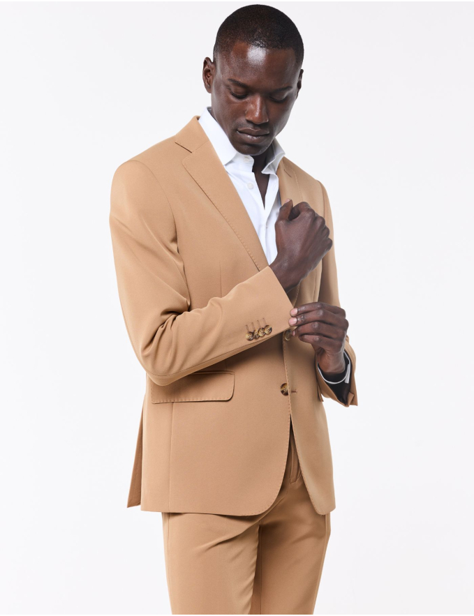 FATO SLIM FIT CAMEL (PICK STITCH)