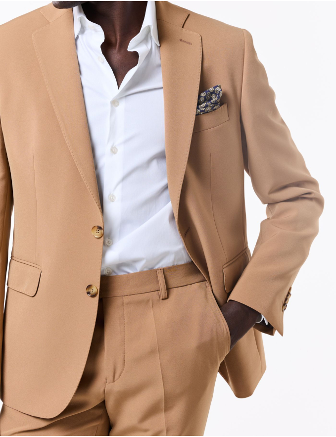 FATO SLIM FIT CAMEL (PICK STITCH)