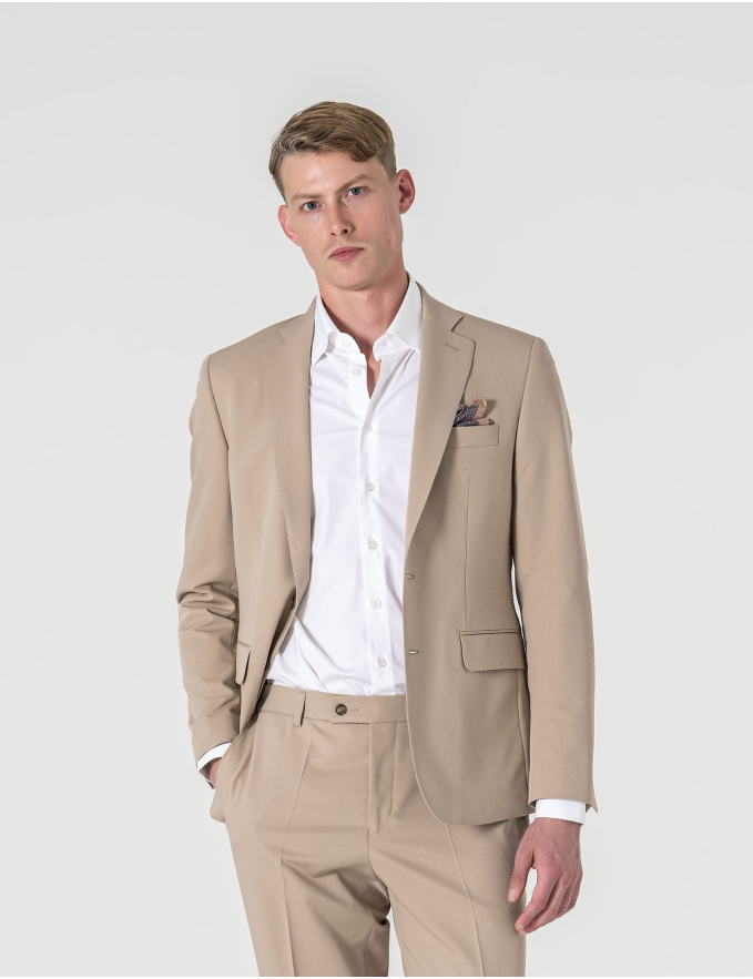 FATO SLIM FIT BEGE (PICK STITCH)