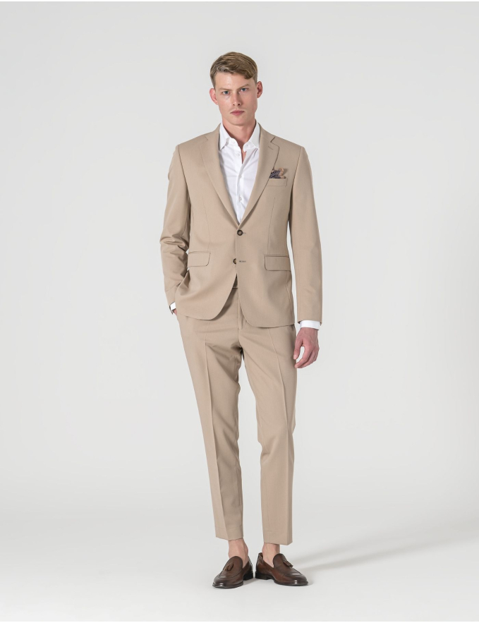 FATO SLIM FIT BEGE (PICK STITCH)
