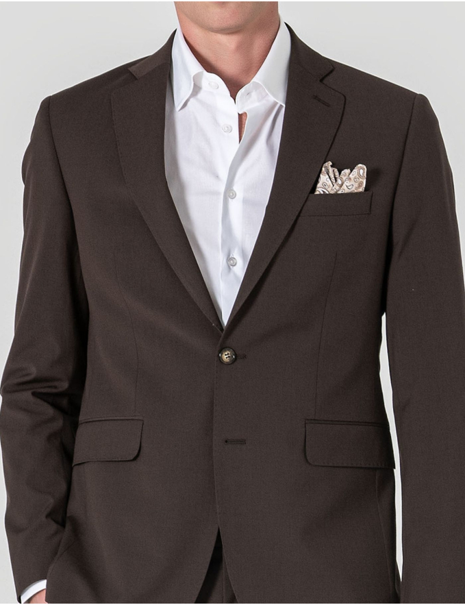 FATO SLIM FIT CASTANHO (PICK STITCH)