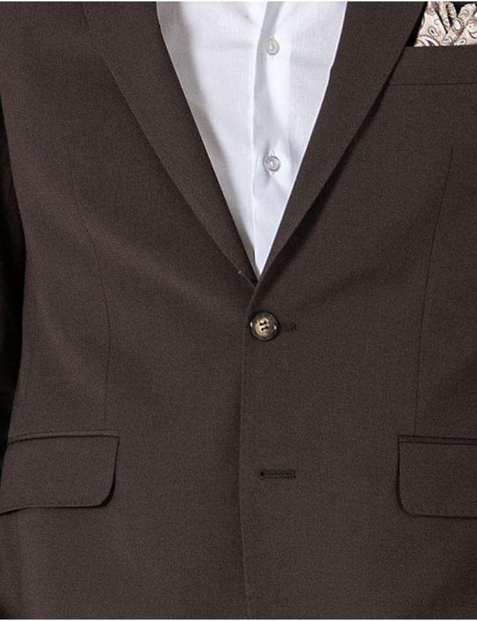 FATO SLIM FIT CASTANHO (PICK STITCH)