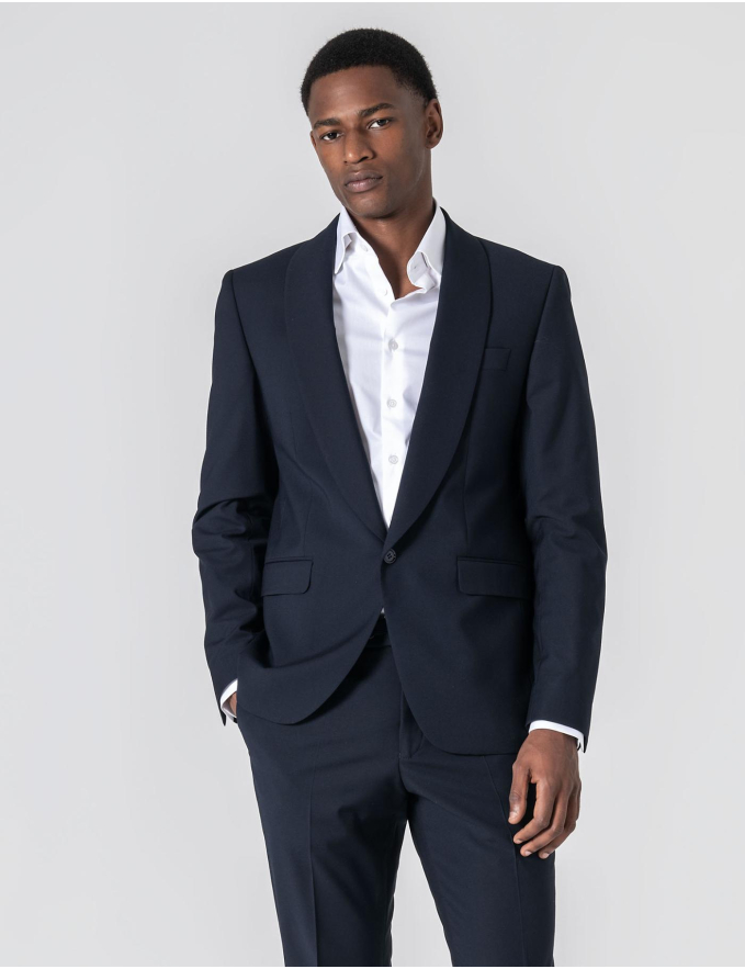  FATO SLIM FIT MIDNIGHT BLUE LAPELA REDONDA