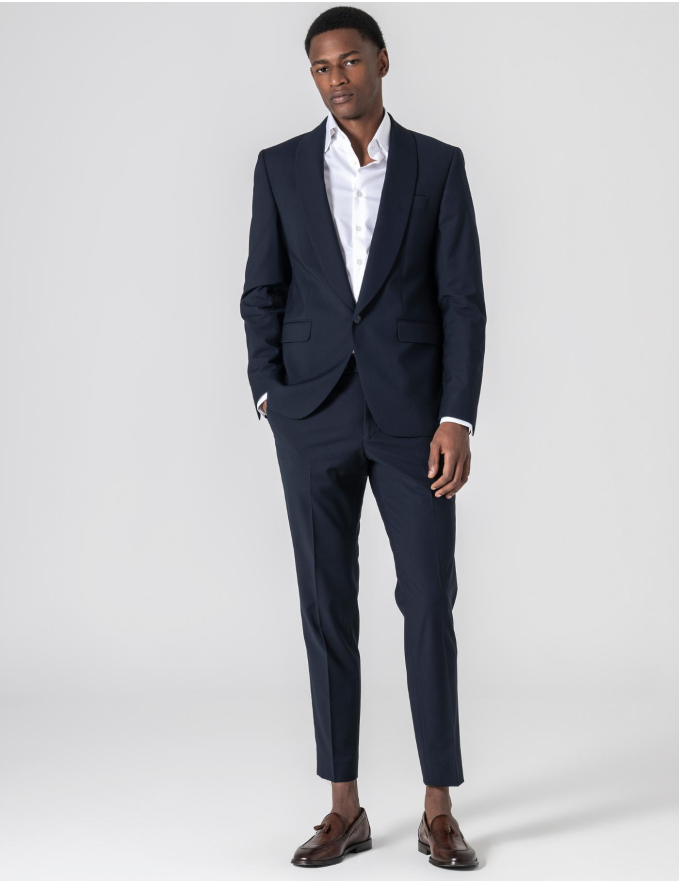  FATO SLIM FIT MIDNIGHT BLUE LAPELA REDONDA