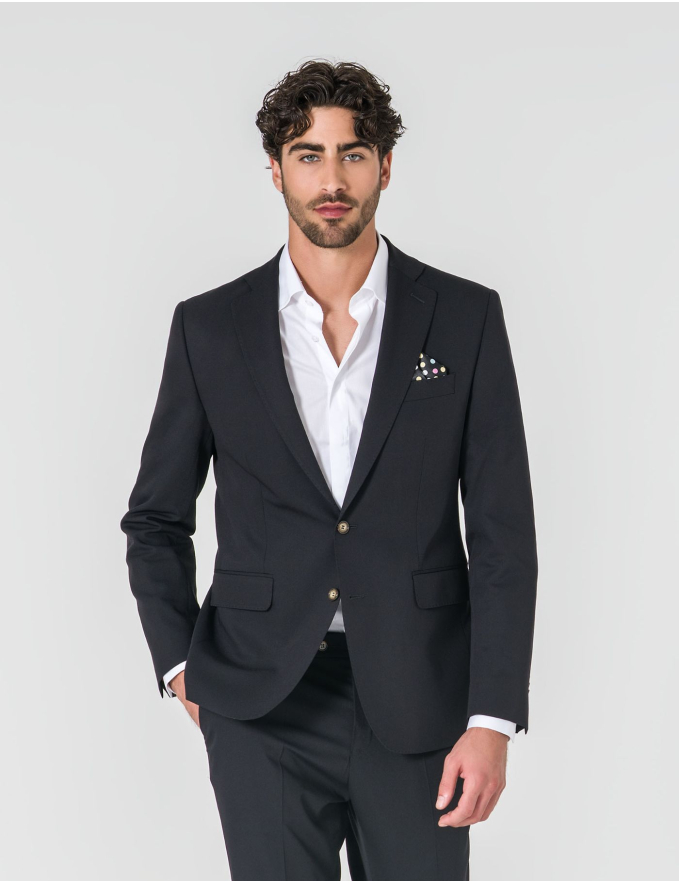 FATO SLIM FIT PRETO (PICK STITCH)