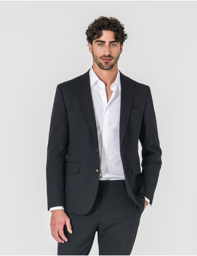 FATO SLIM FIT PRETO (PICK STITCH)