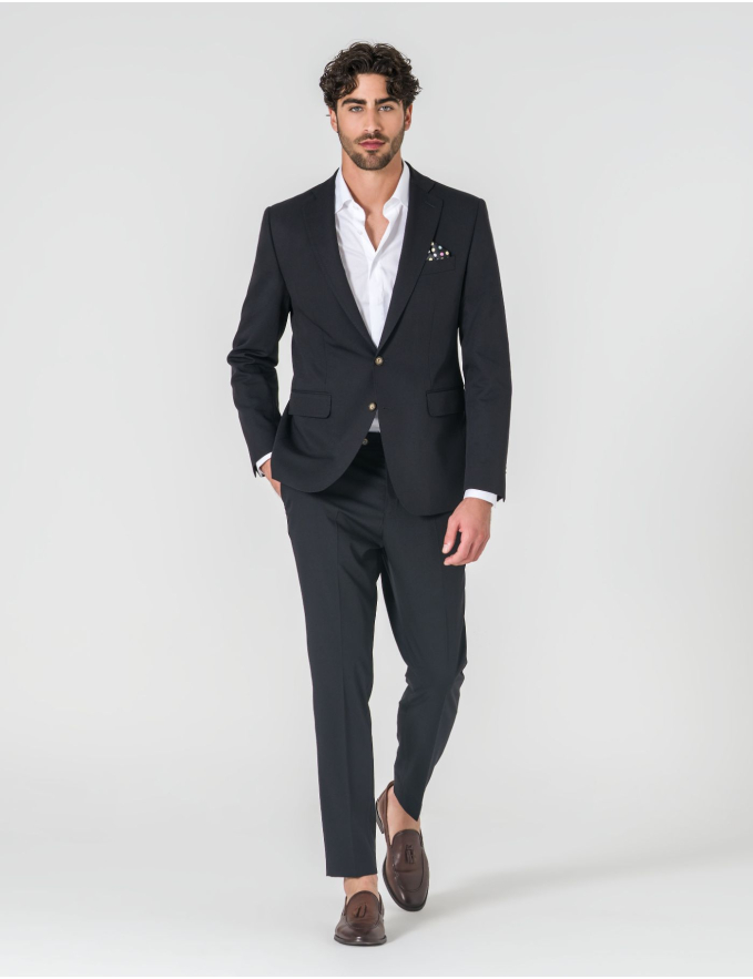 FATO SLIM FIT PRETO (PICK STITCH)