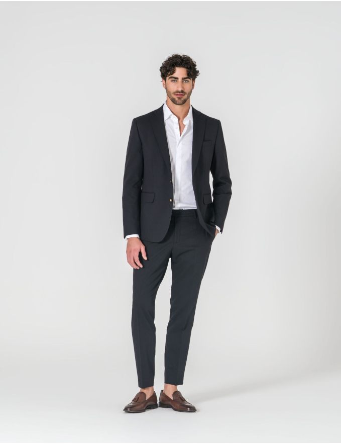 FATO SLIM FIT PRETO (PICK STITCH)