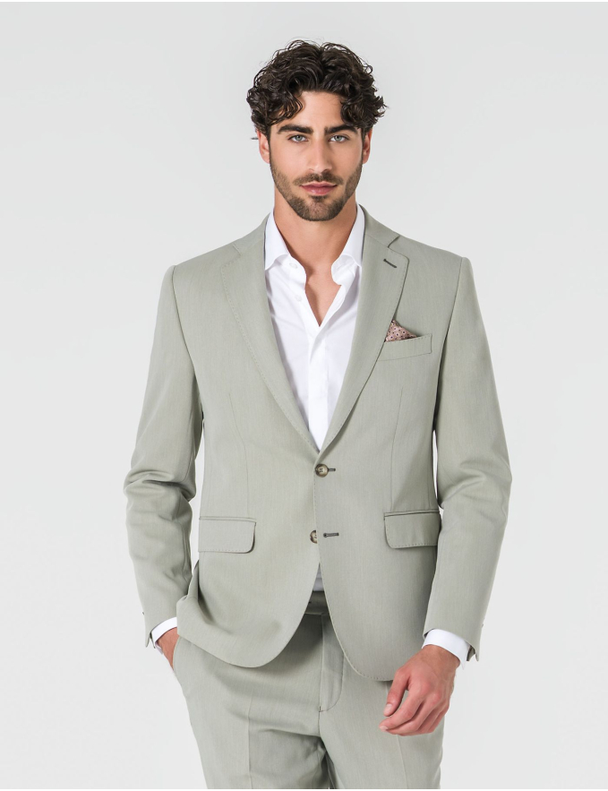 FATO SLIM FIT VERDE CLARO  (PICK STITCH)