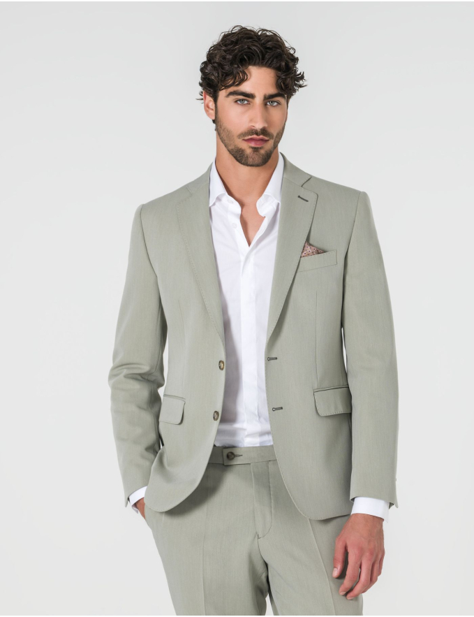FATO SLIM FIT VERDE CLARO  (PICK STITCH)