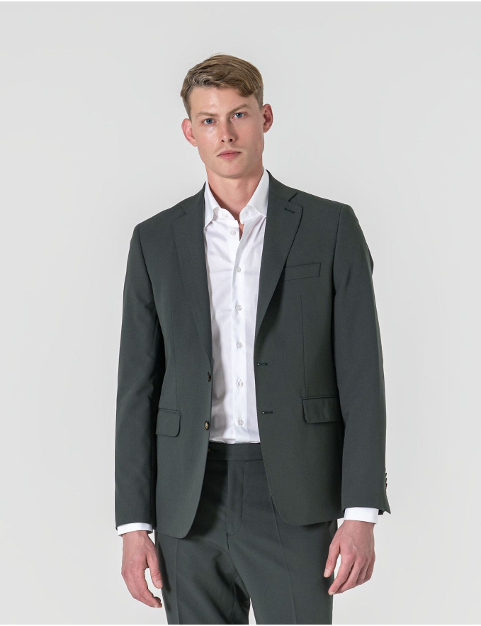 FATO SLIM FIT VERDE ESCURO (PICK STITCH)