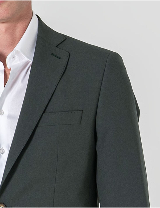 FATO SLIM FIT VERDE ESCURO (PICK STITCH)