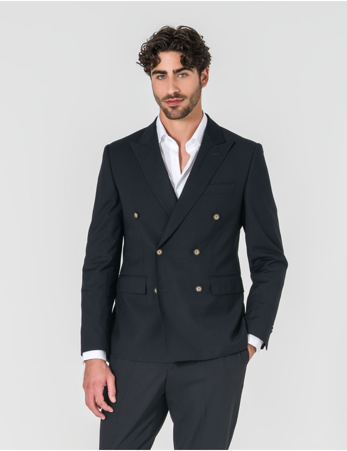 FATO TRESPASSE SLIM FIT PRETO (PICK STITCH)