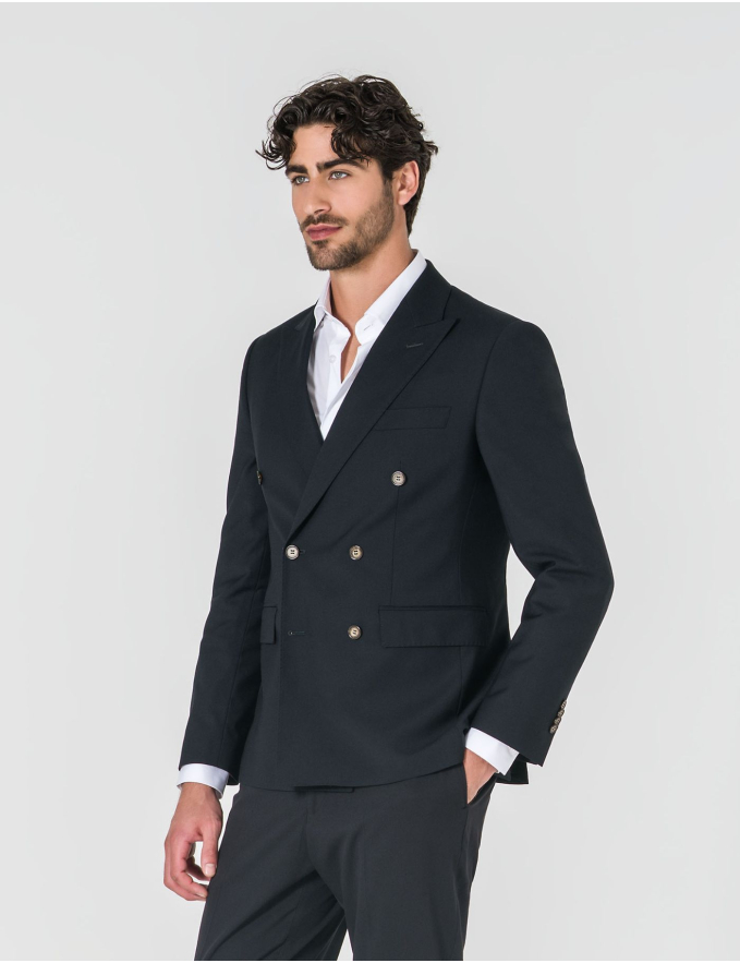 FATO TRESPASSE SLIM FIT PRETO (PICK STITCH)