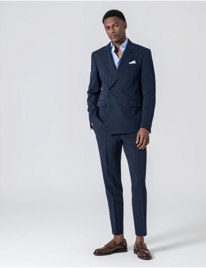 FATO TRESPASSE SLIM FIT AZUL MARINHO (PICK STITCH)