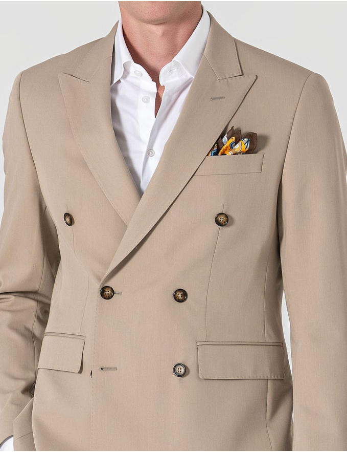 FATO TRESPASSE SLIM FIT BEGE (PICK STITCH)
