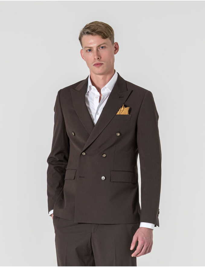FATO TRESPASSE SLIM FIT CASTANHO (PICK STITCH)