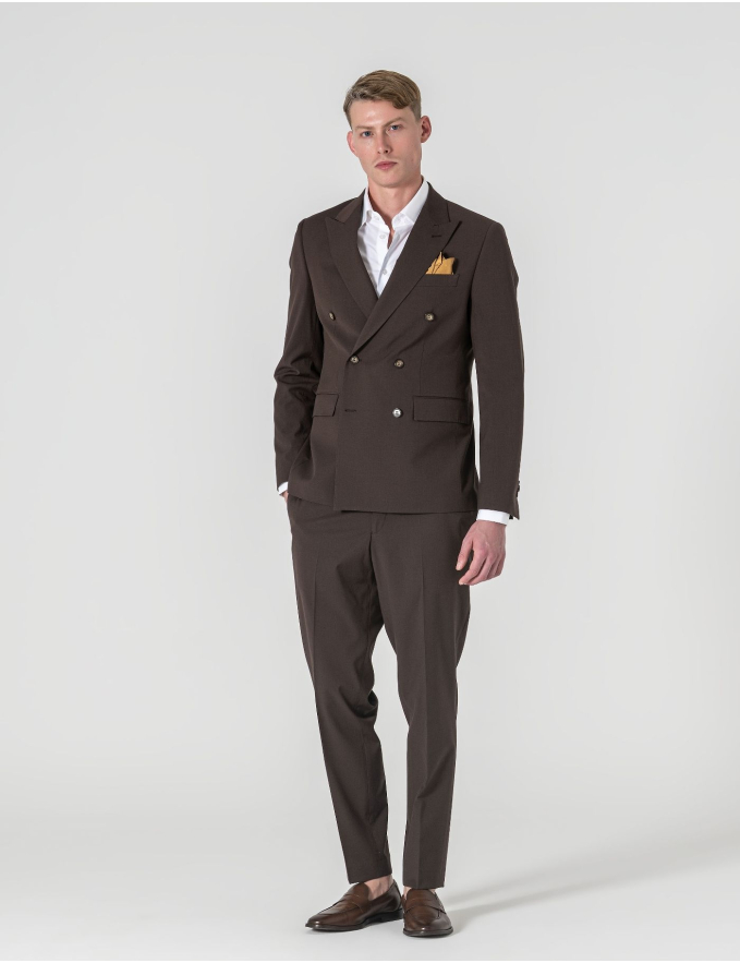 FATO TRESPASSE SLIM FIT CASTANHO (PICK STITCH)