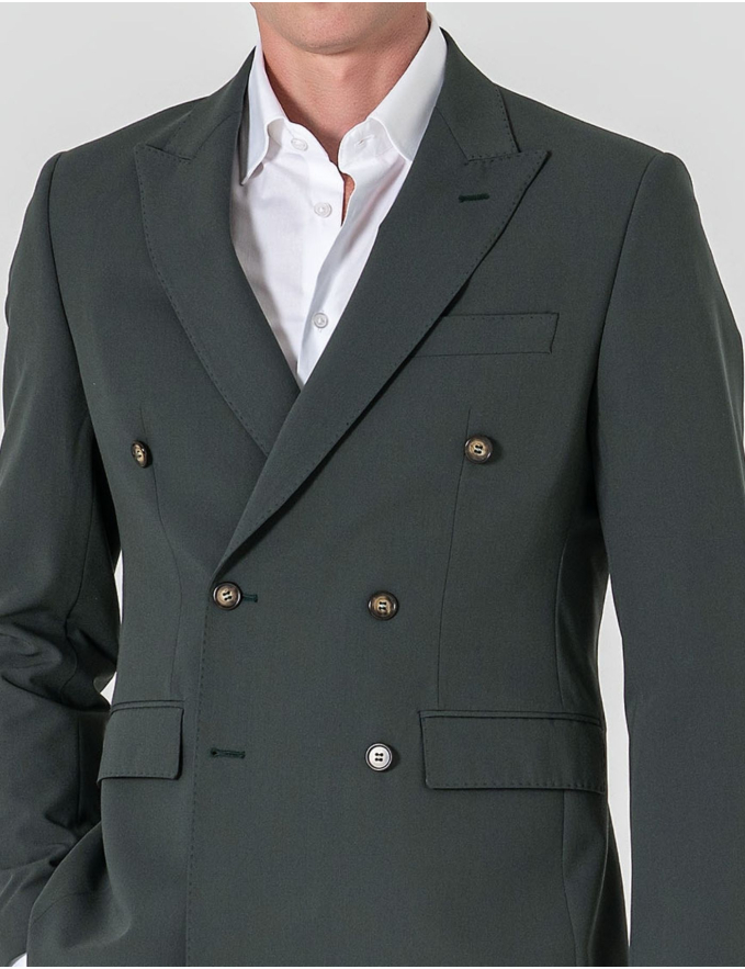 FATO TRESPASSE SLIM FIT VERDE ESCURO (PICK STITCH)