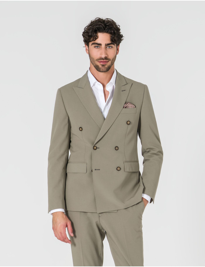 FATO TRESPASSE SLIM FIT VERDE PASTEL (PICK STITCH)