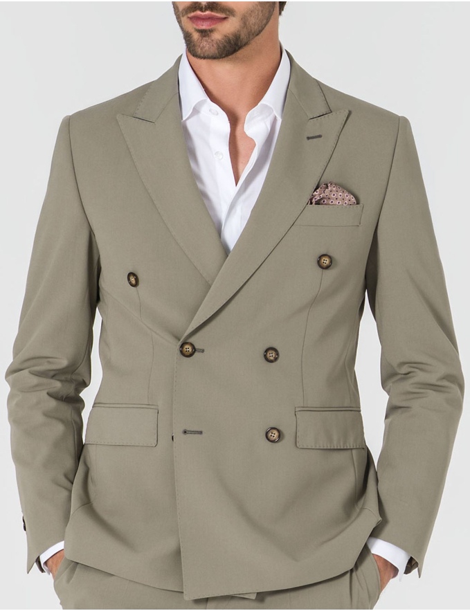 FATO TRESPASSE SLIM FIT VERDE PASTEL (PICK STITCH)
