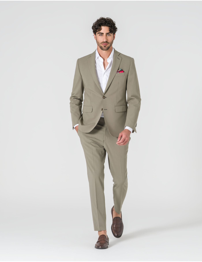 FATO SLIM FIT VERDE PASTEL (PICK STITCH)