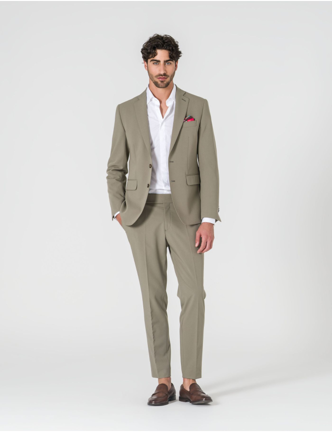 FATO SLIM FIT VERDE PASTEL (PICK STITCH)