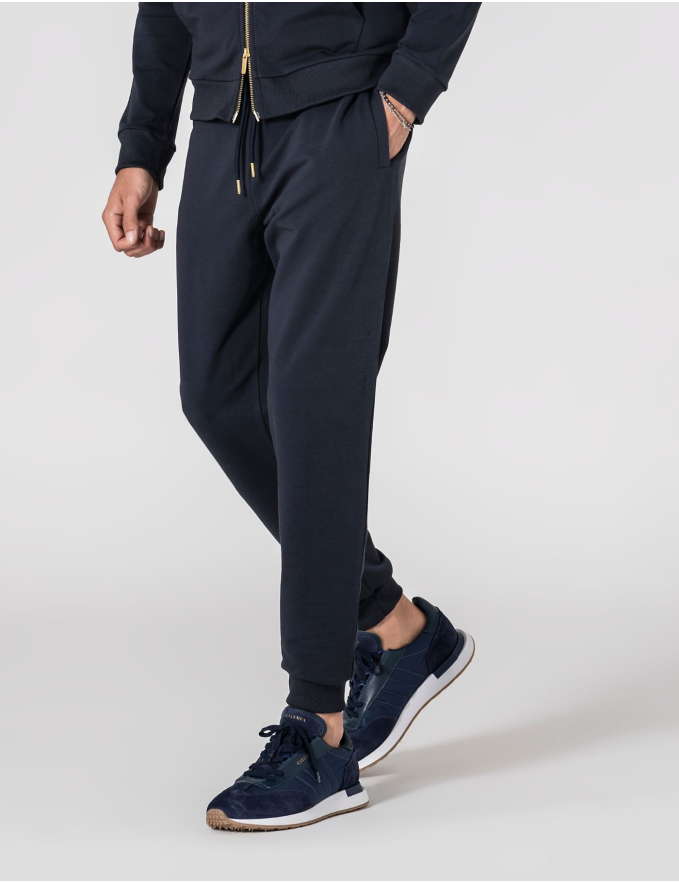 CALÇA DE FATO DE TREINO SLIM FIT AZUL MARINHO