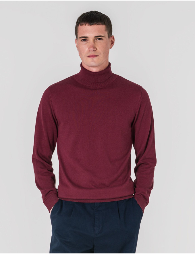 CAMISOLA GOLA ALTA BORDEAUX