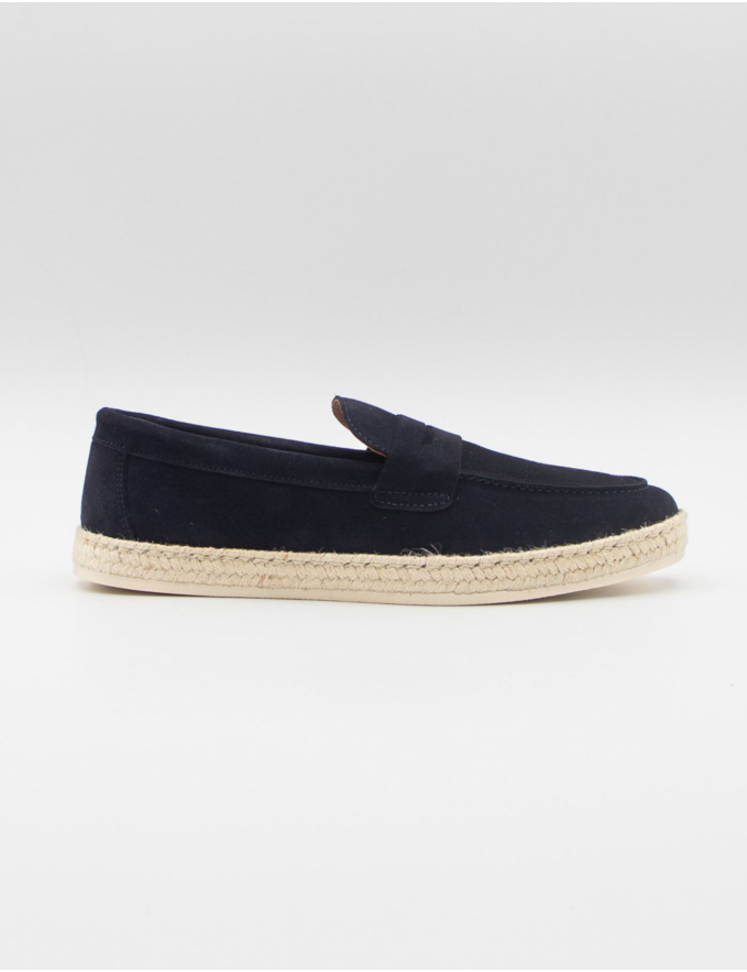 LOAFERS AZUL COM RAFIA