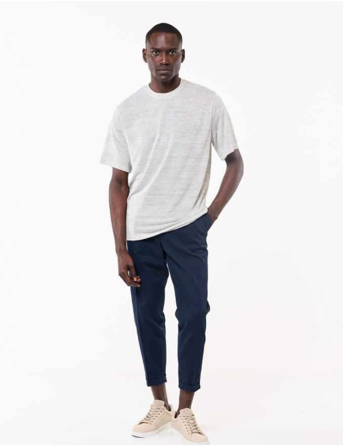 T-SHIRT OVERSIZE MESCLA LINHO