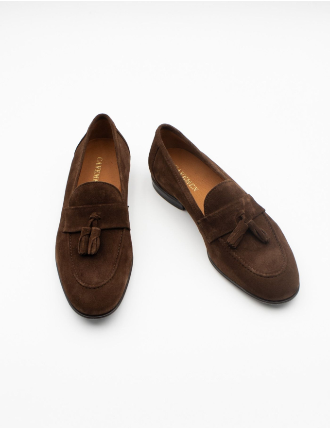 MOCASSINS CAMURÇA CASTANHO COM BERLOQUES
