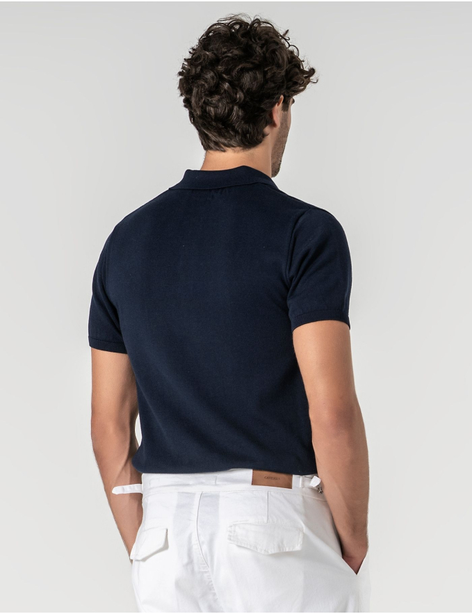 POLO C/ BOTÕES AZUL MARINHO