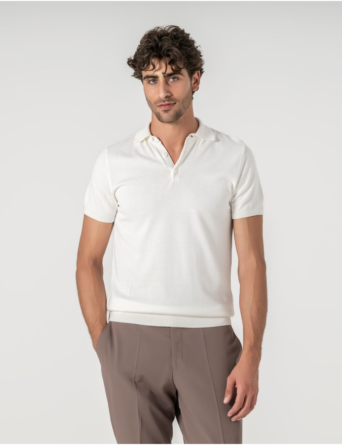 POLO C/ BOTÕES BRANCO