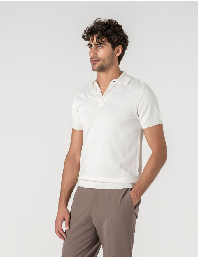 POLO C/ BOTÕES BRANCO