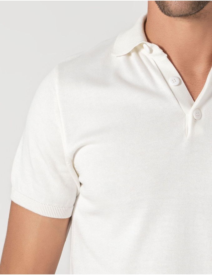 POLO C/ BOTÕES BRANCO