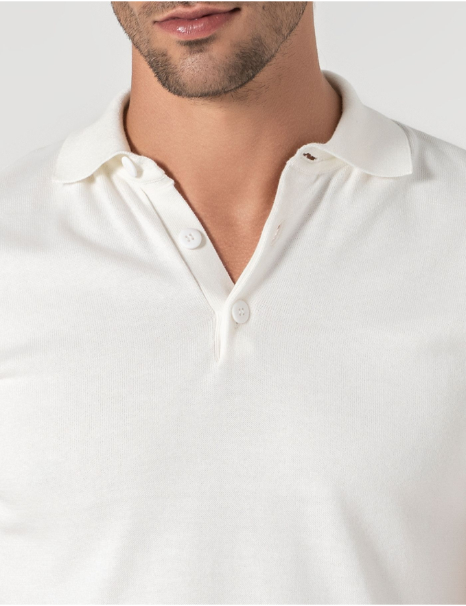 POLO C/ BOTÕES BRANCO