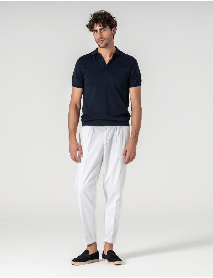 POLO C/ BOTÕES AZUL MARINHO