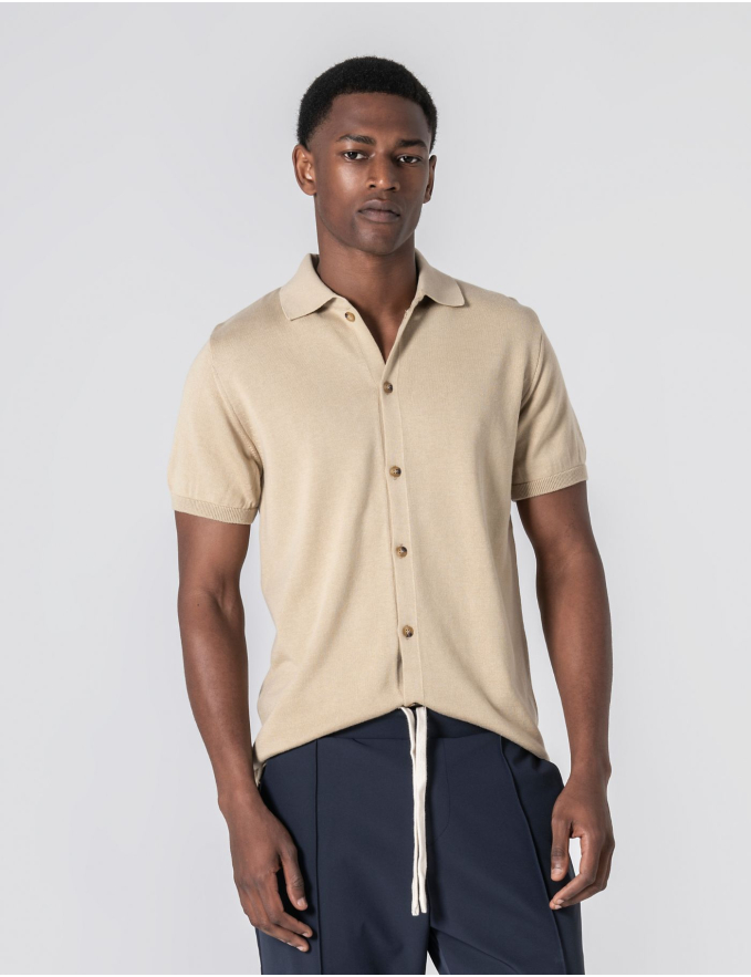 POLO CAMISEIRO BEGE