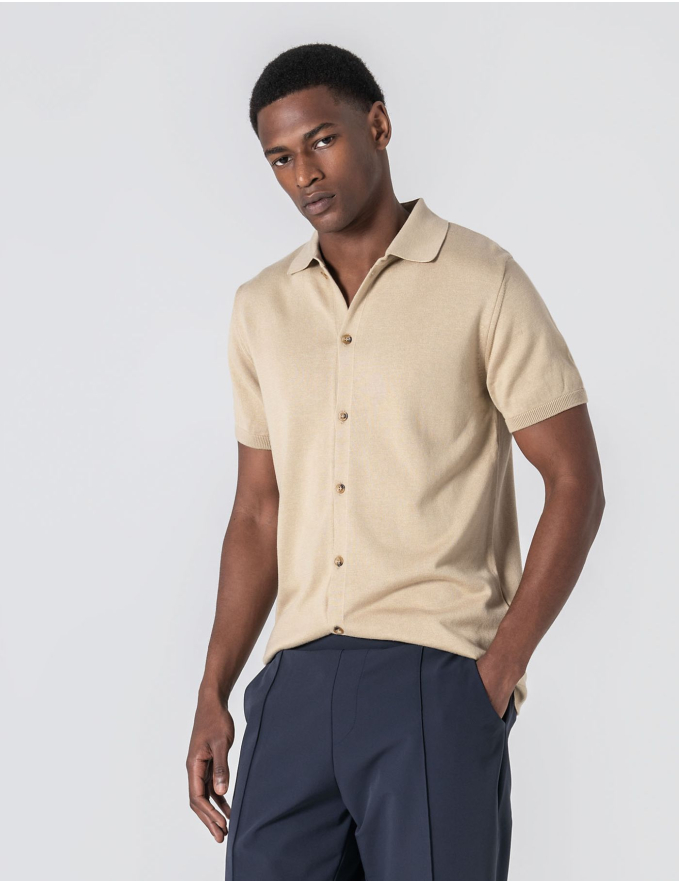 POLO CAMISEIRO BEGE