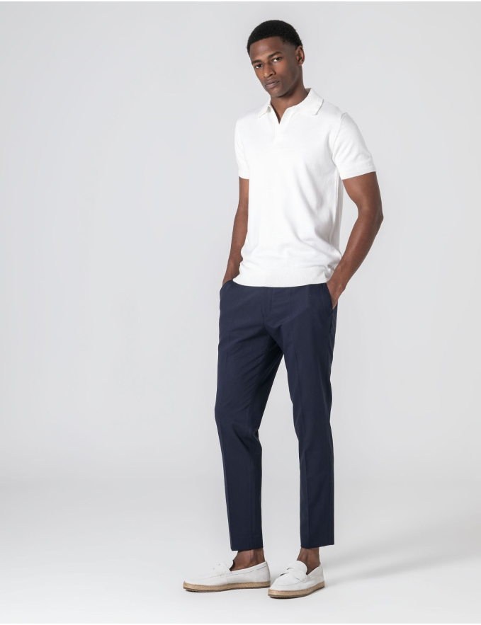 POLO DE MALHA EM BICO BRANCO