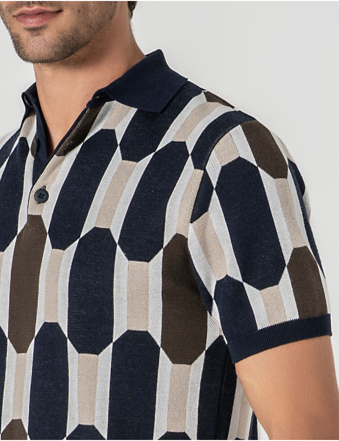 POLO JACQUARD BRANCO