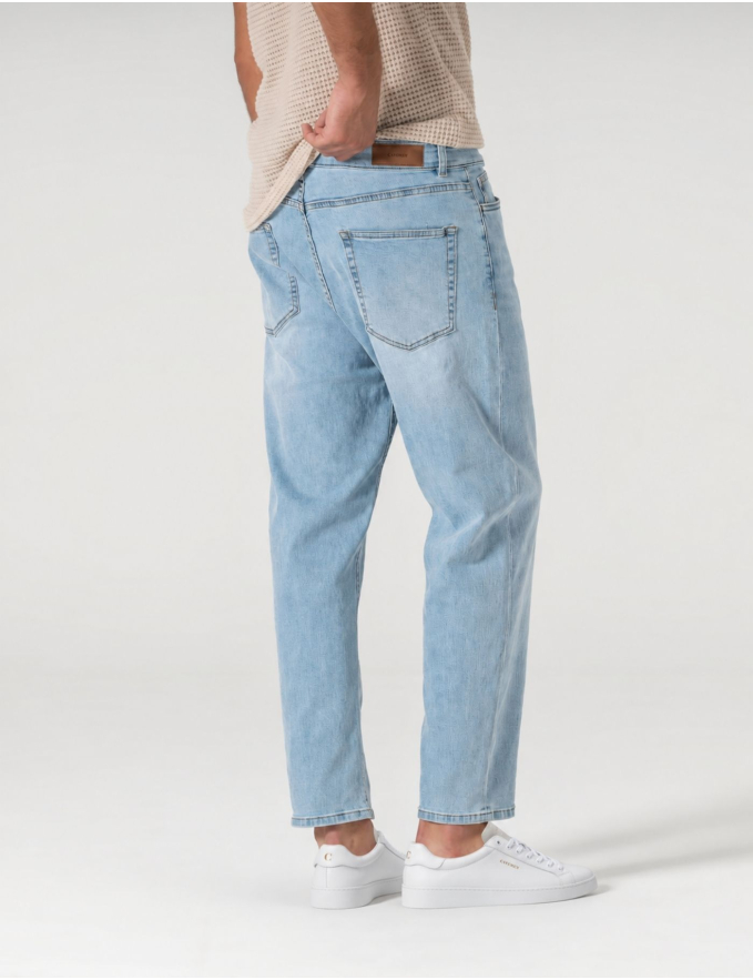 CALÇA DE GANGA REGULAR FIT AZUL CLARO