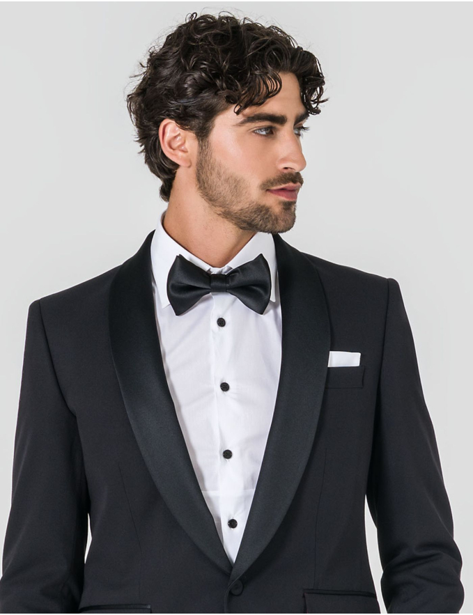 FATO SLIM FIT SMOKING PRETO