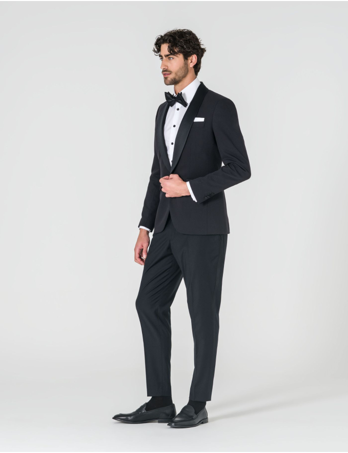 FATO SLIM FIT SMOKING PRETO