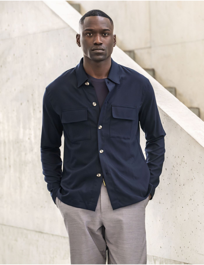 SOBRECAMISA FLANELA AZUL