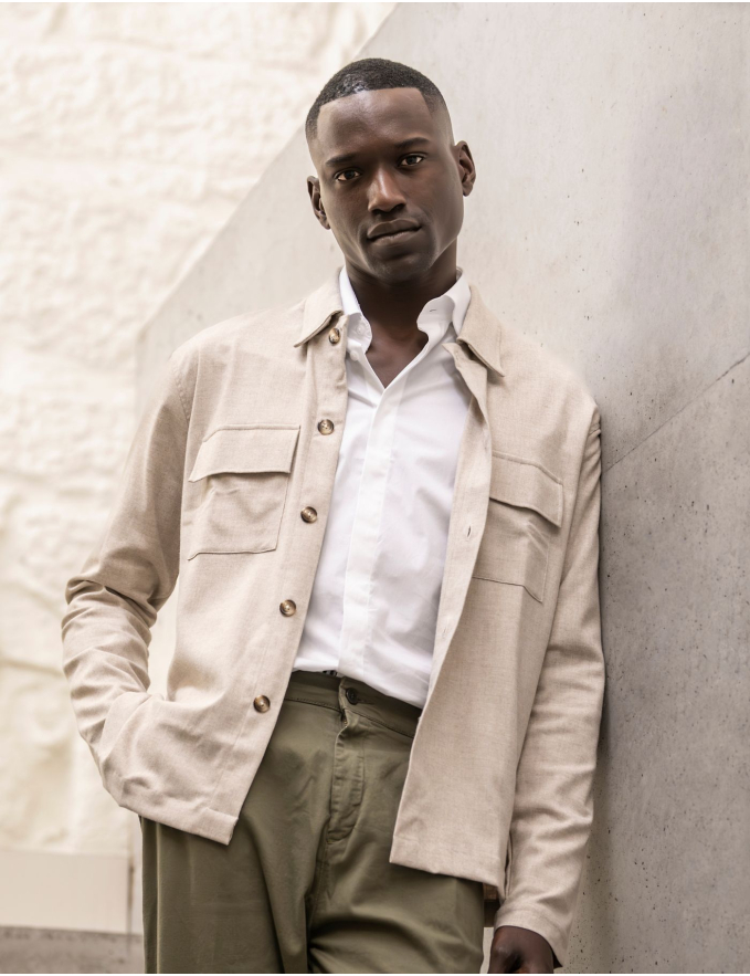 SOBRECAMISA FLANELA BEGE